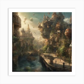 Fantasy City 66 Art Print