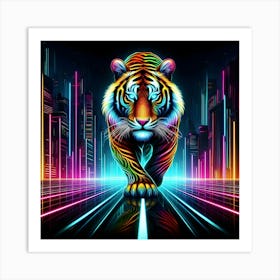 Neon Tiger Art Print