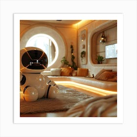 Robot In The Living Room 1 Art Print