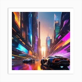 Futuristic City 116 Art Print