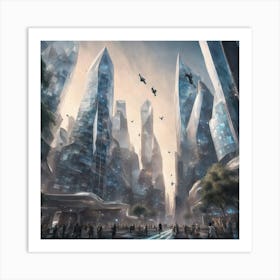 Futuristic Cityscape 52 Art Print