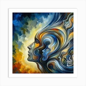 Abstract Of Woman'S Head Art Print