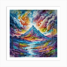 Rainbow Mountain 1 Art Print