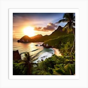 Travel Relaxation Adventure Beach Exploration Leisure Tropical Getaway Scenic Sightseeing Art Print