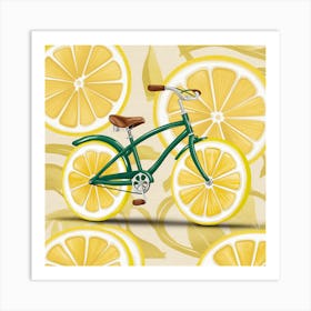 Zesty Ride Lemon Wheel Bicycle (2) Art Print