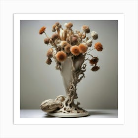 The Last Bloom (Vase of Decaying Flowers) Art Print