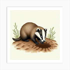 Badger 2 Art Print