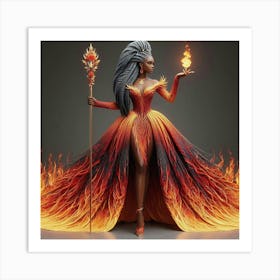 Fire Goddess-15 Art Print