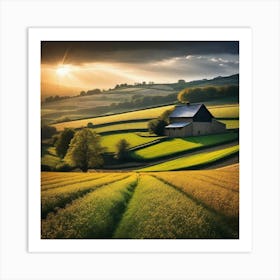 Sunset In The Countryside 34 Art Print