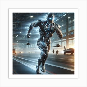 Robot Running 1 Art Print