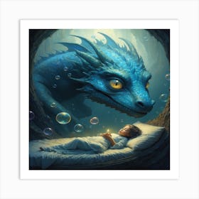 Dragon In The Cave Art Print