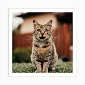 Cat Looking At Camera Art Print