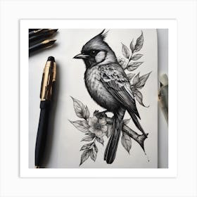 Bird Tatoo Art Print