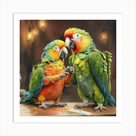 Parrots 10 Art Print