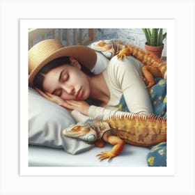 Iguanas Art Print