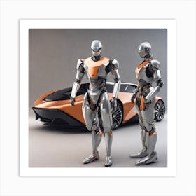 Futuristic Robots 1 Art Print