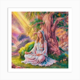 Meditating Woman 2 Art Print