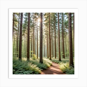 Path Through A Forest Art Print