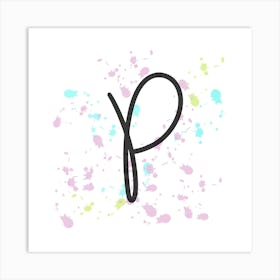 Name Initials Name Initials Letter P Art Print