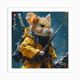 Samurai Mouse Art Print