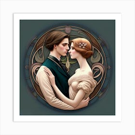 Lovers ai art Art Print