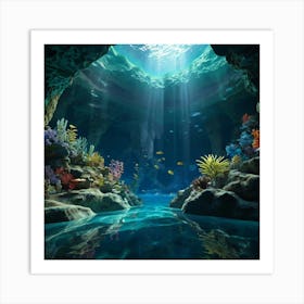 Underwater Cave 3 Art Print