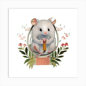 Mouse In The Garden Art Print