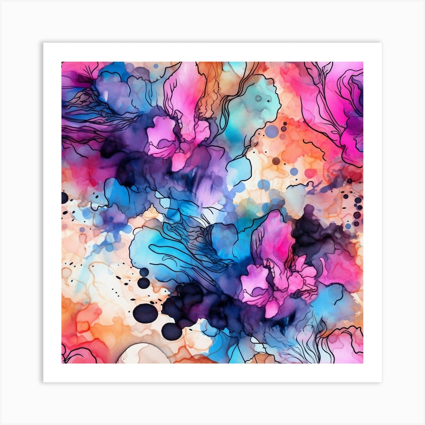 55] Trying a different technique - Abstract alcohol ink art 