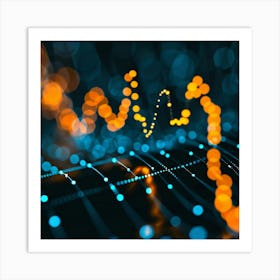 Abstract Image Of A Graph Art Print