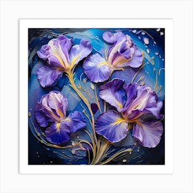 Purple Iris 5 Art Print