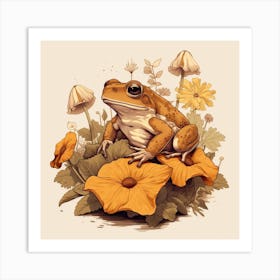 Fall Foliage Toad 2 Art Print