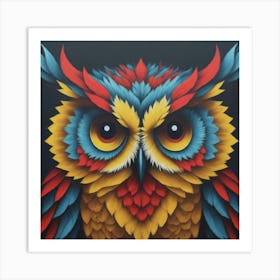 Owl Close Up Art Print