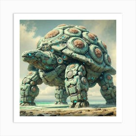 A High Tech Sci Fi Depiction Of A Massive Heavy Kaiju Art Print