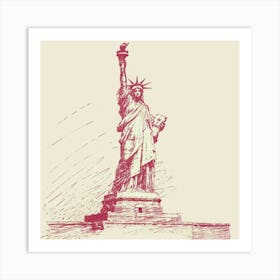 A Usa Hand Drawn Sketch Illustration 1720362545 2 Art Print