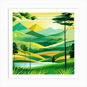 Landscape Painting 246 Art Print