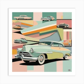 Classic Cars Art Print