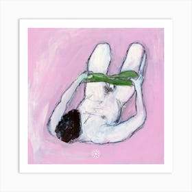 Guy In Green Swimpants - male nude homoerotic gay art man painting Art Print