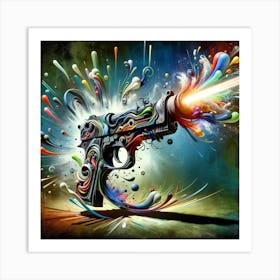 Color gun Art Print