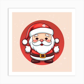 Santa Claus Cartoon Art Print