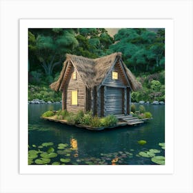 House On A Lake 5 Art Print