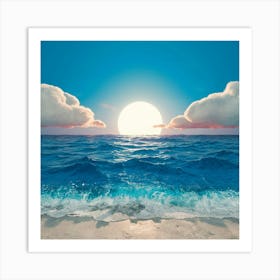 Sunset On The Beach 9 Art Print