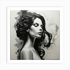 Black And White Painting Art Print