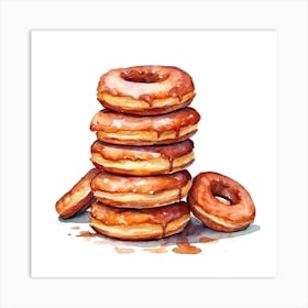 Stack Of Cinnamon Donuts 3 Art Print