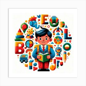 School Boy Wall Art Art Print