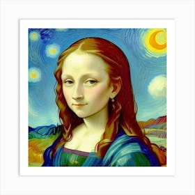 Mona Lisa's Youth A Modern Portrait Art Print