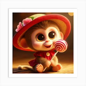 Sweet Tooth Monkey Art Print