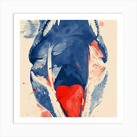 Mouth and Heart Of A T-Rex Art Print