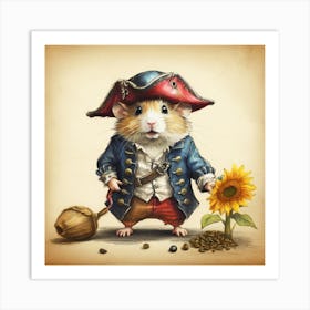 Pirate Hamster 3 Art Print