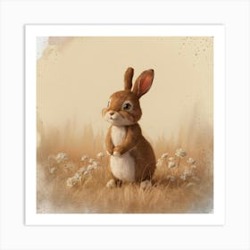 Bunny In The Grass Art Print