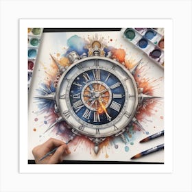 Fifty Seconds For Big Bang Watercolor 3 Art Print